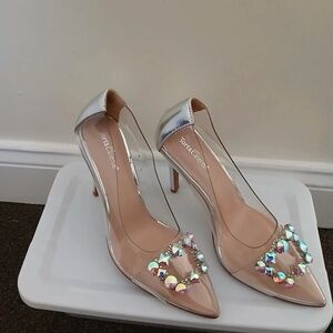 LuLaRoe Silver and Transparent Heels